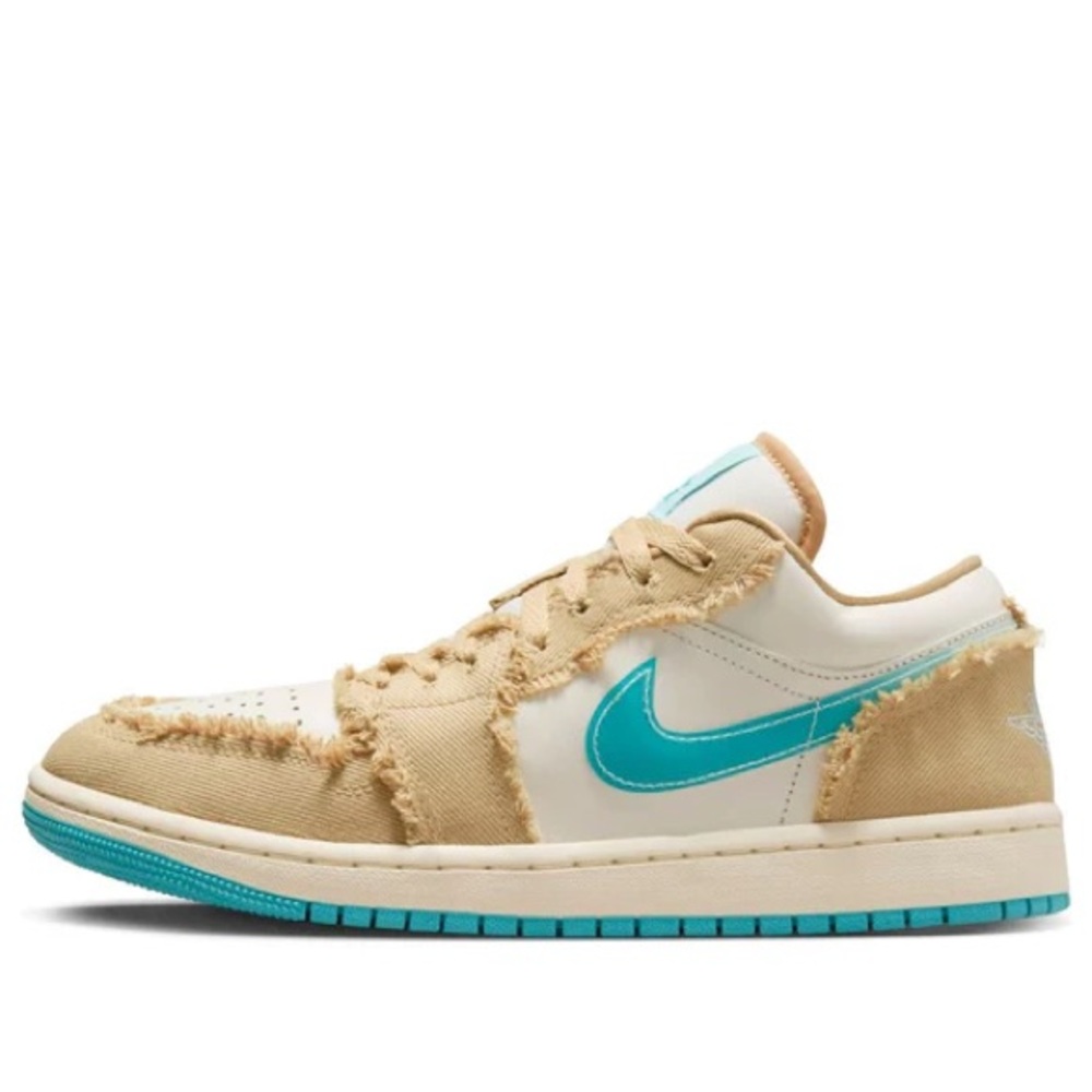 Nike Air Jordan Low SE (wave) hf4983-252 Beige and Teal  women 12 men 10.5